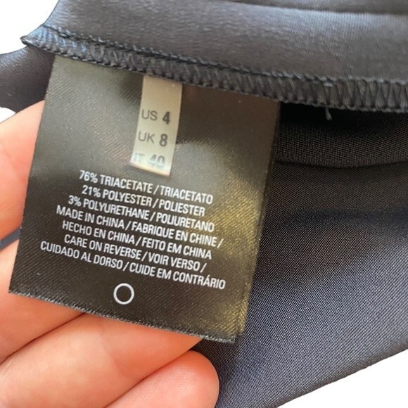 Elie Tahari Size‎ 4 Dalia Wrap Dress Navy Blue Bow Front Wedding Guest Old Money - Picture 13 of 15